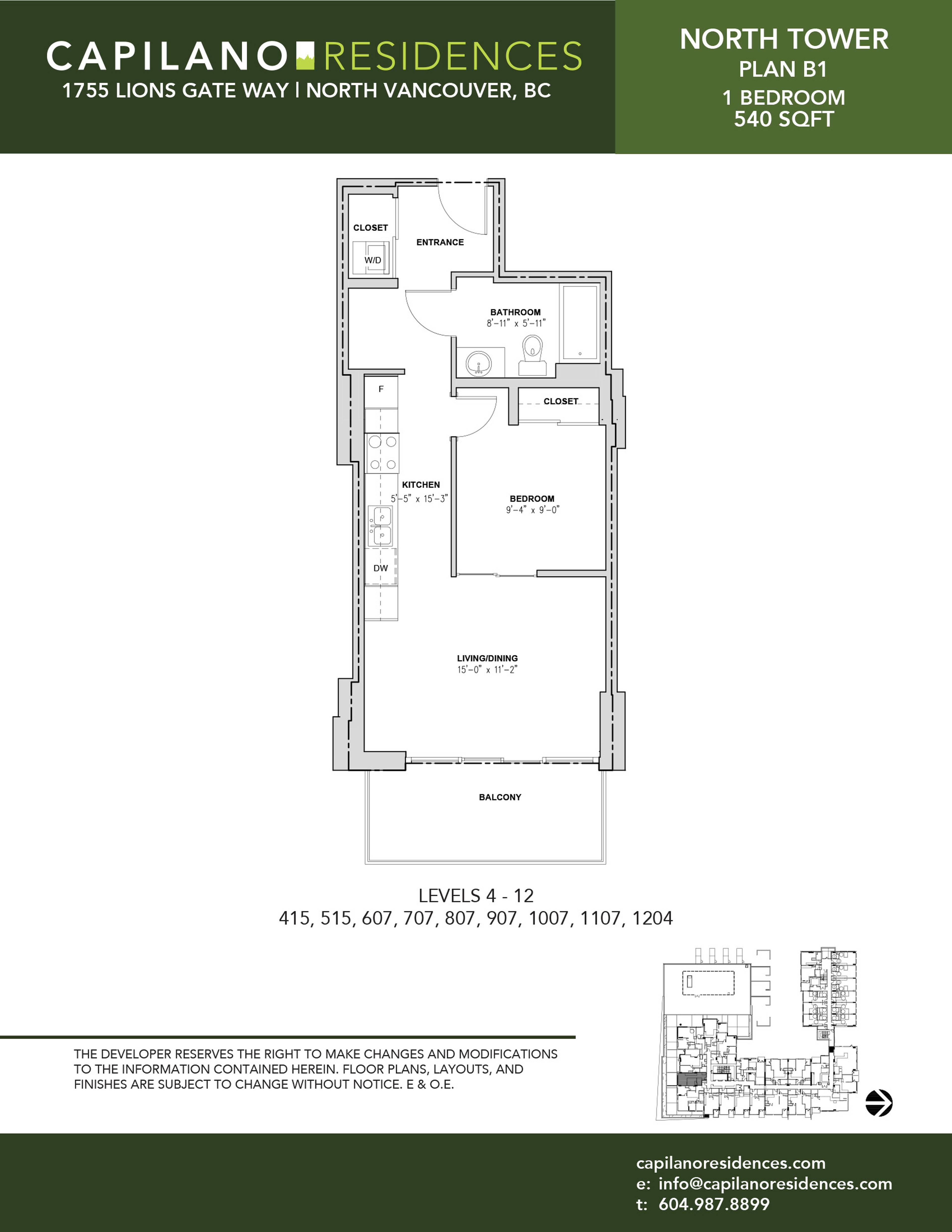1 ch.  · 1 s. de bains for rent $2,645 / mois