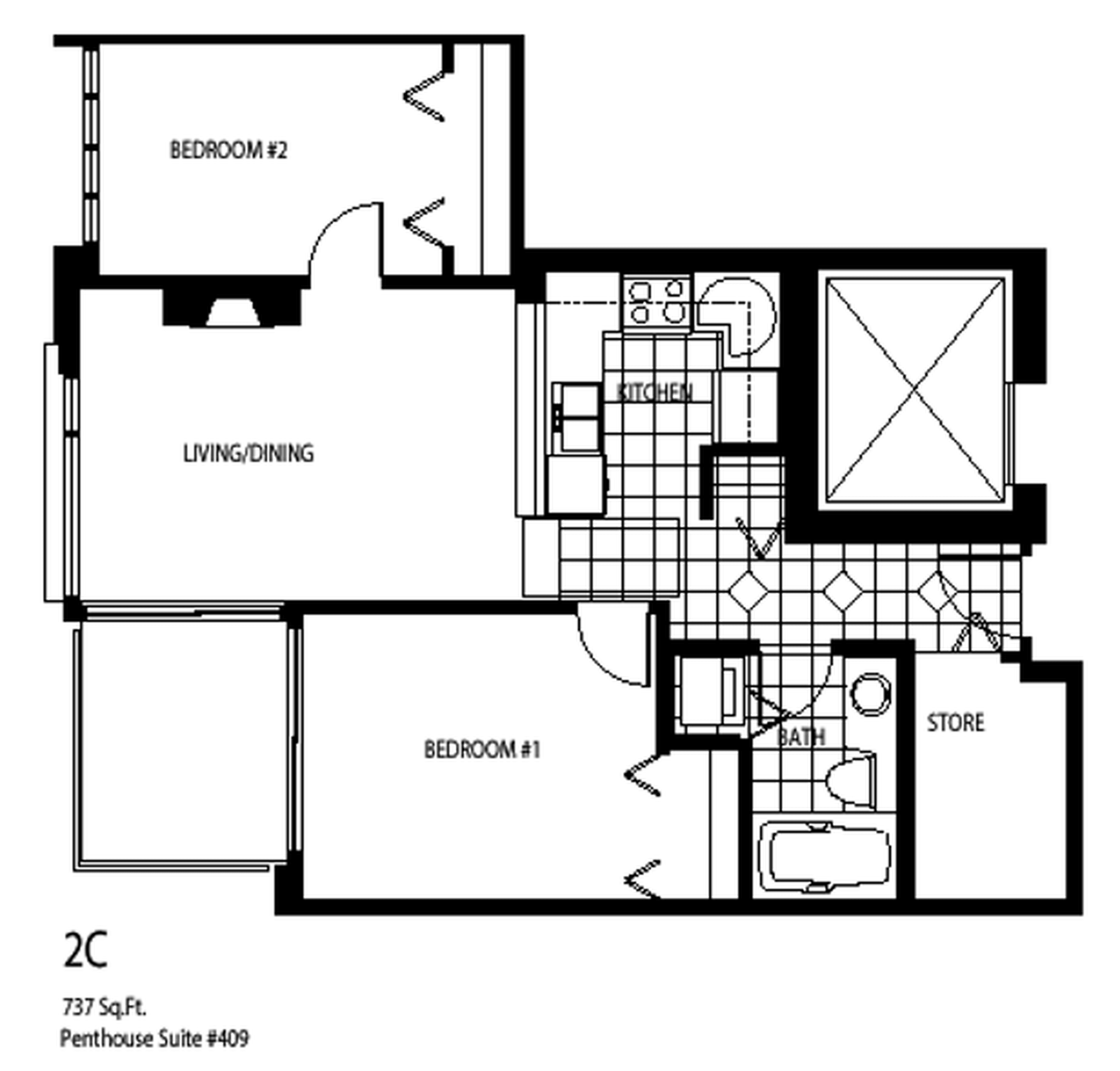2 室  · 1 卫 for rent $3,600 / 月