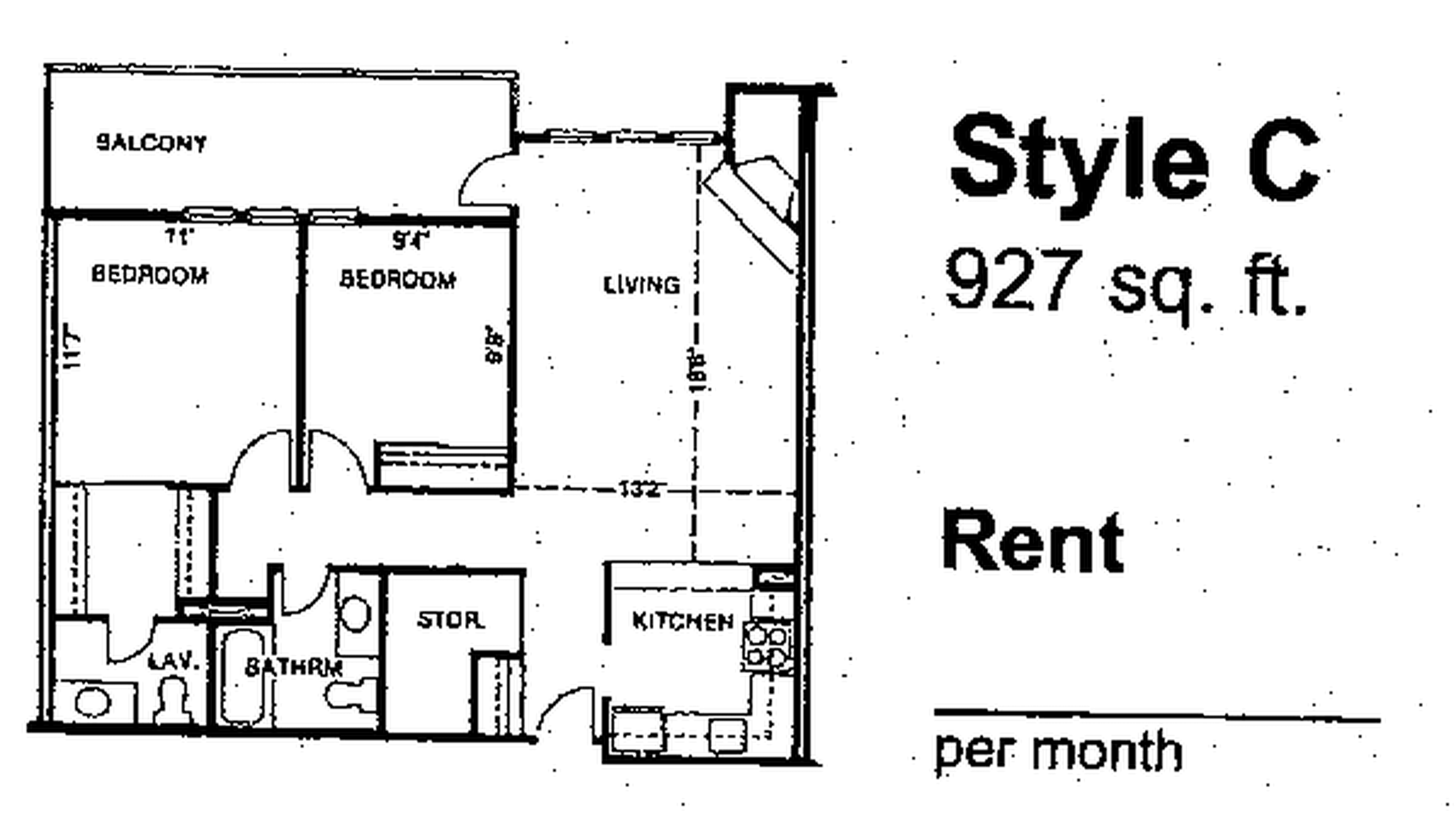 2 Bed  · 2 Bath for rent $995 / month