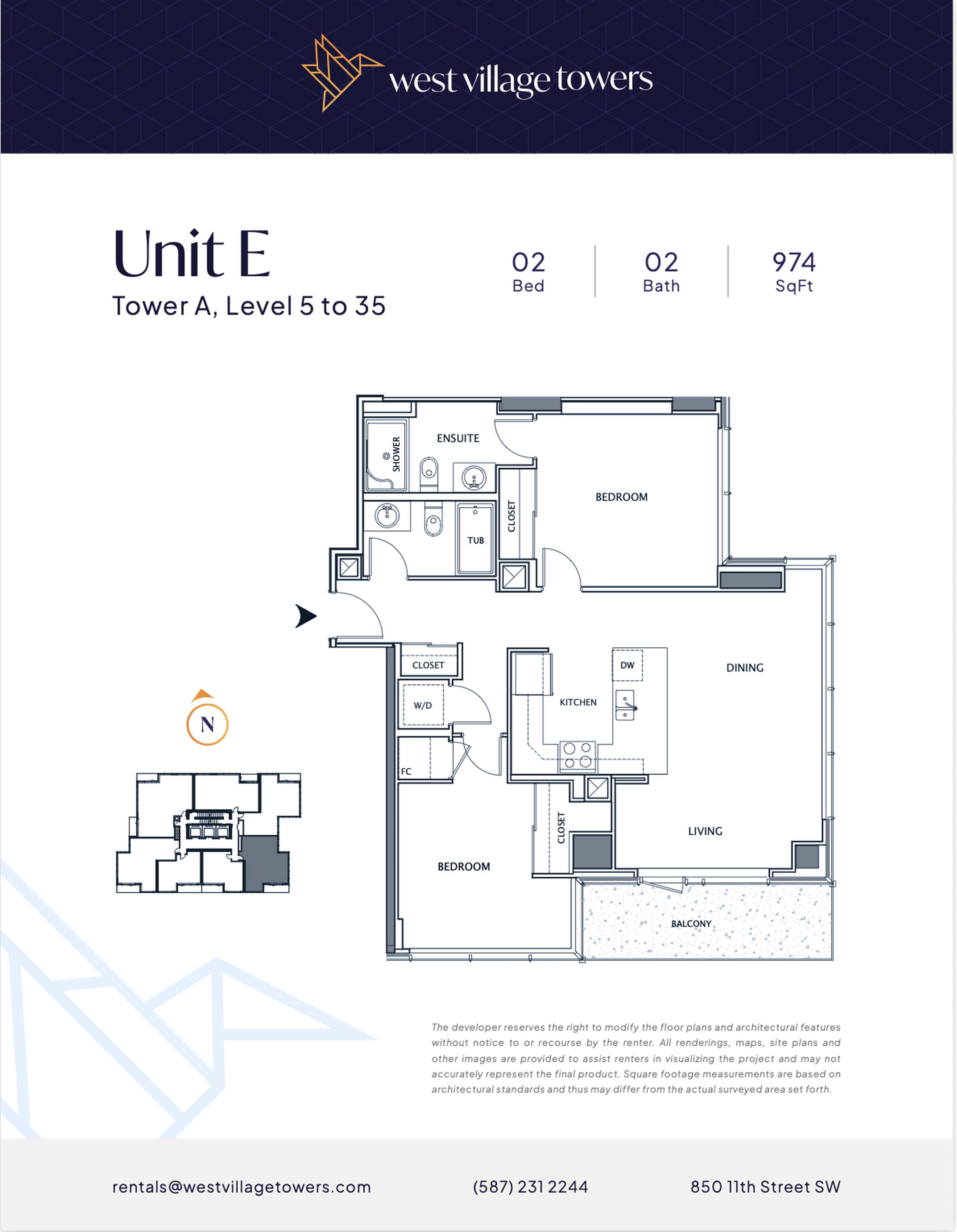 2 Bed  · 2 Bath for rent $2,453 / month