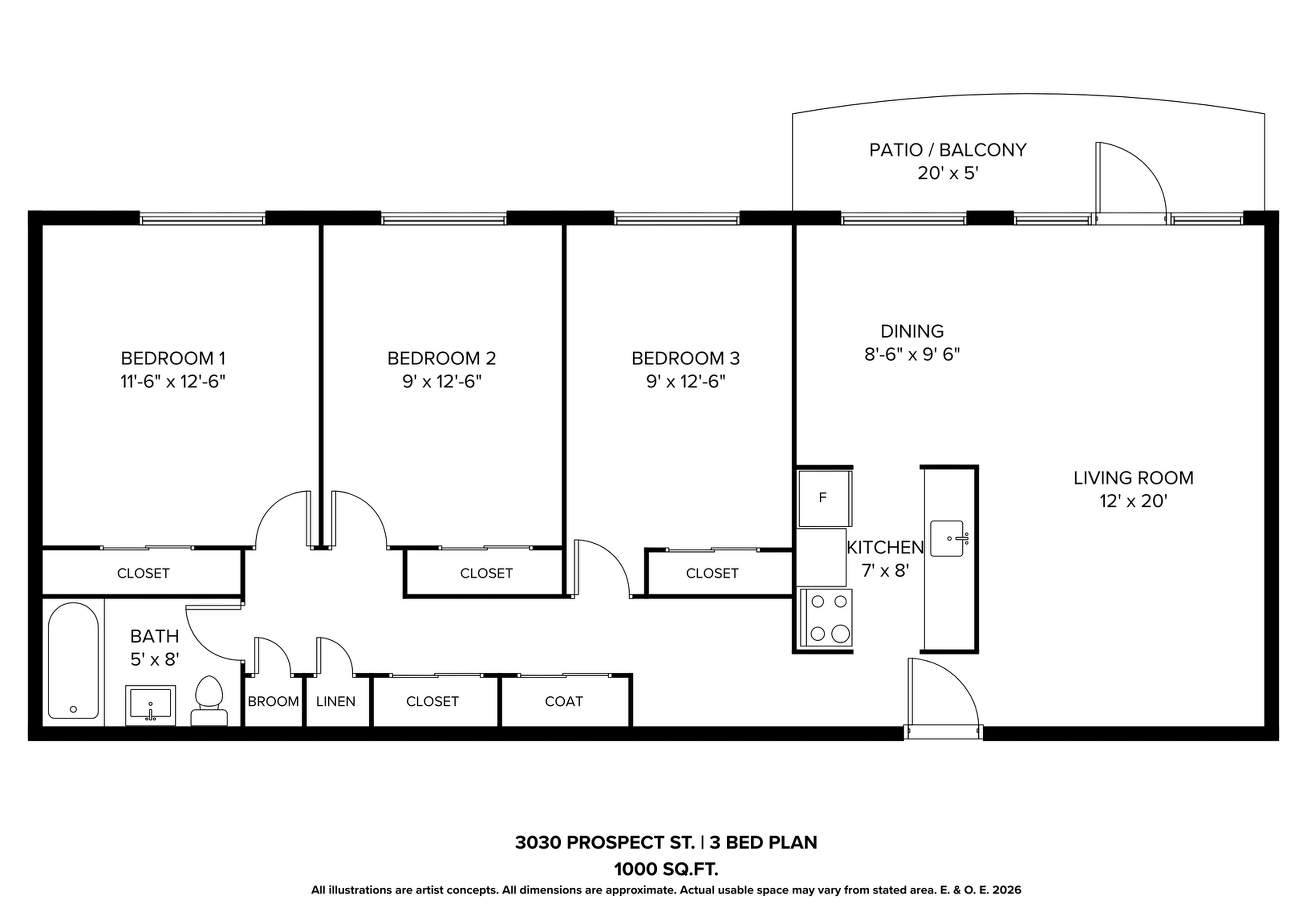 3 ch.  · 1 s. de bains for rent $2,899 / mois