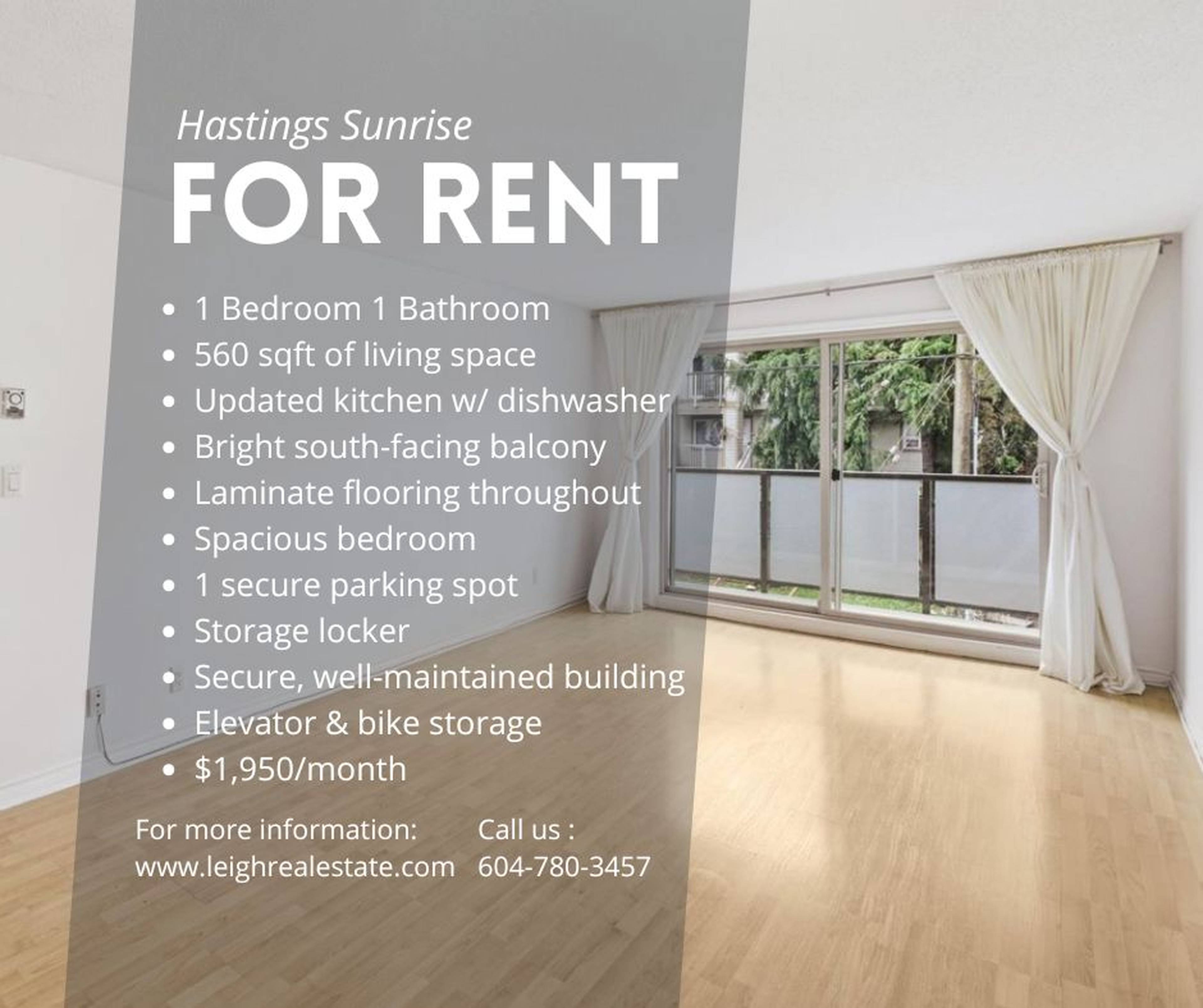 1 Bed  · 1 Bath for rent $1,950 / month