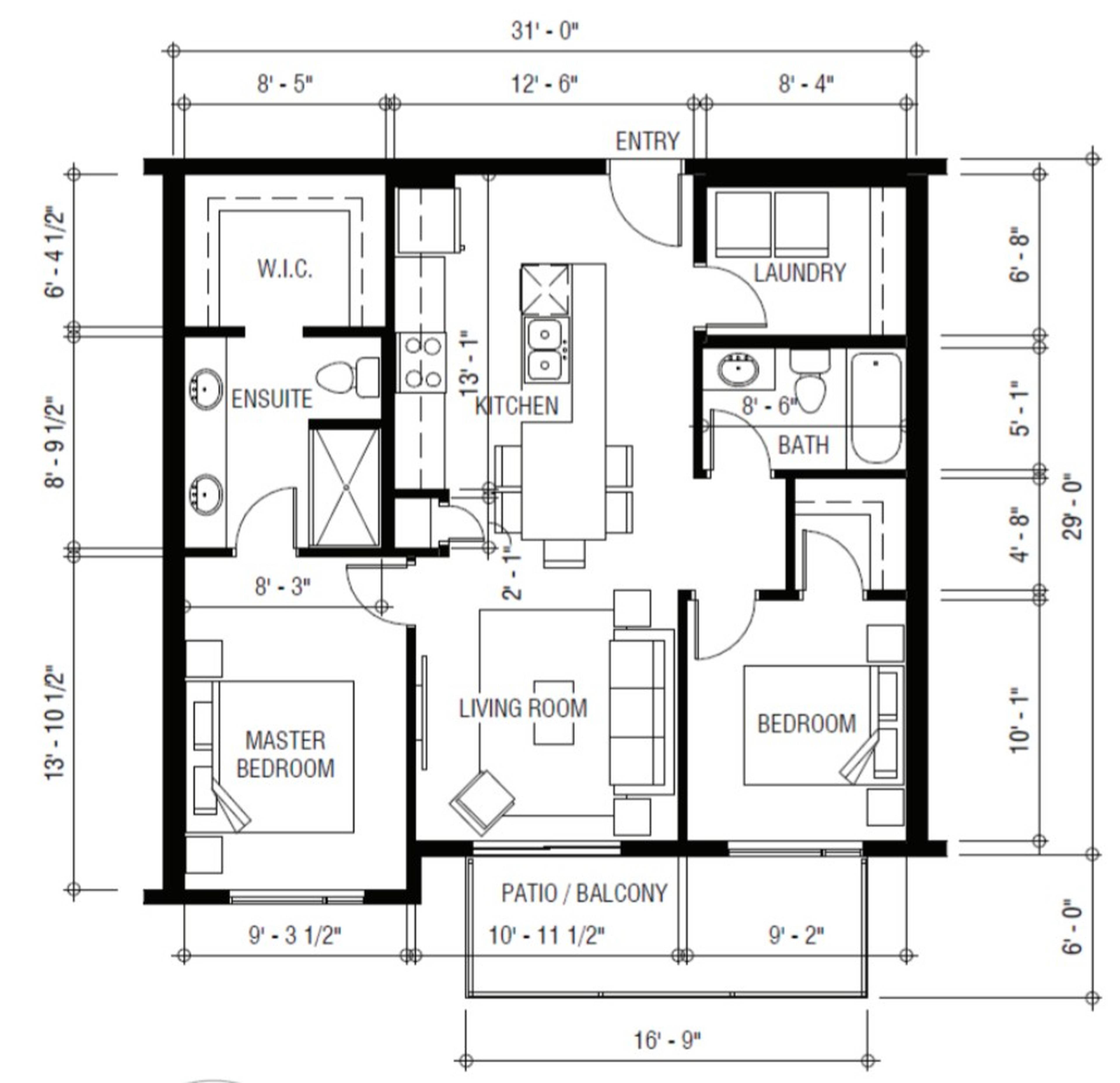 2 室  · 2 卫 for rent $1,950 / 月