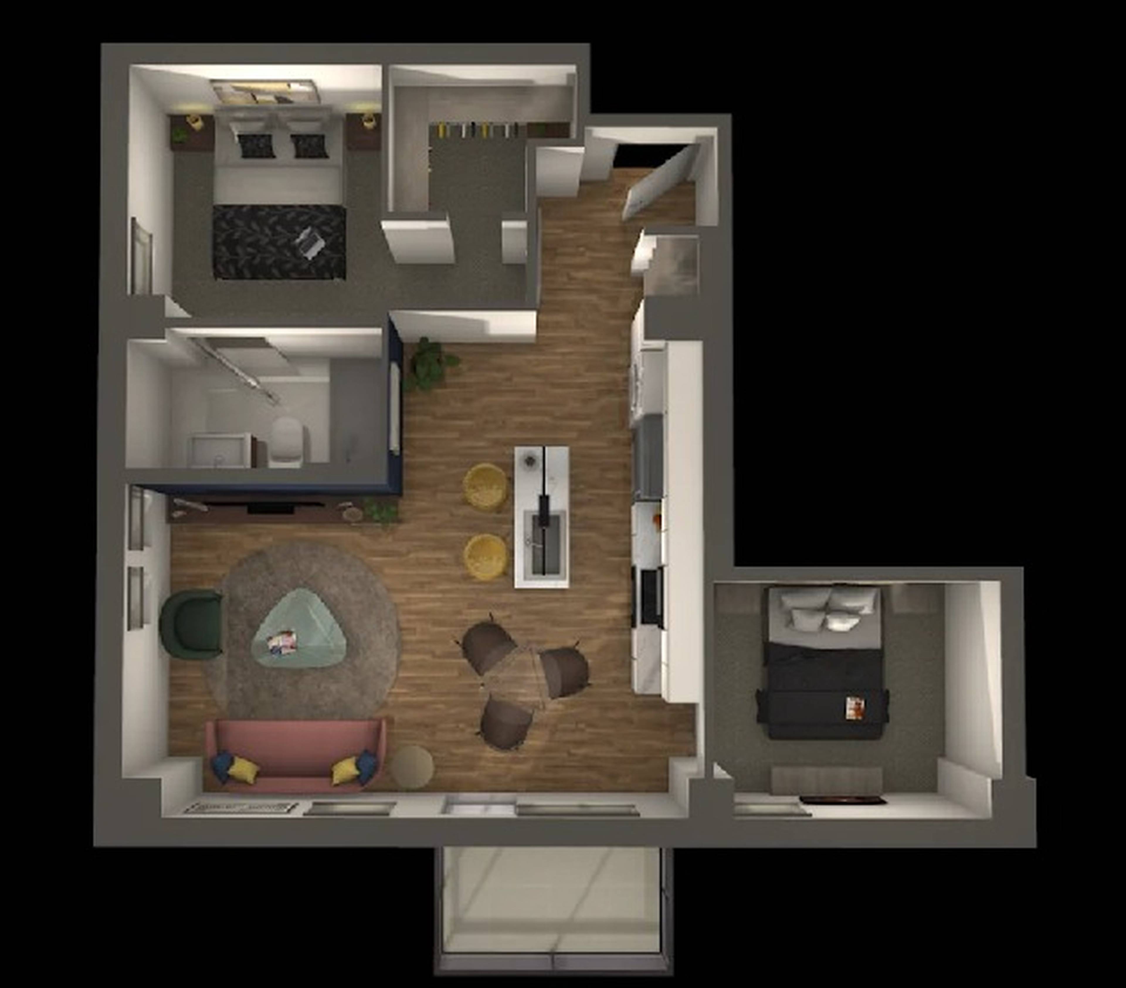 2 室  · 1 卫 for rent $1,705 / 月