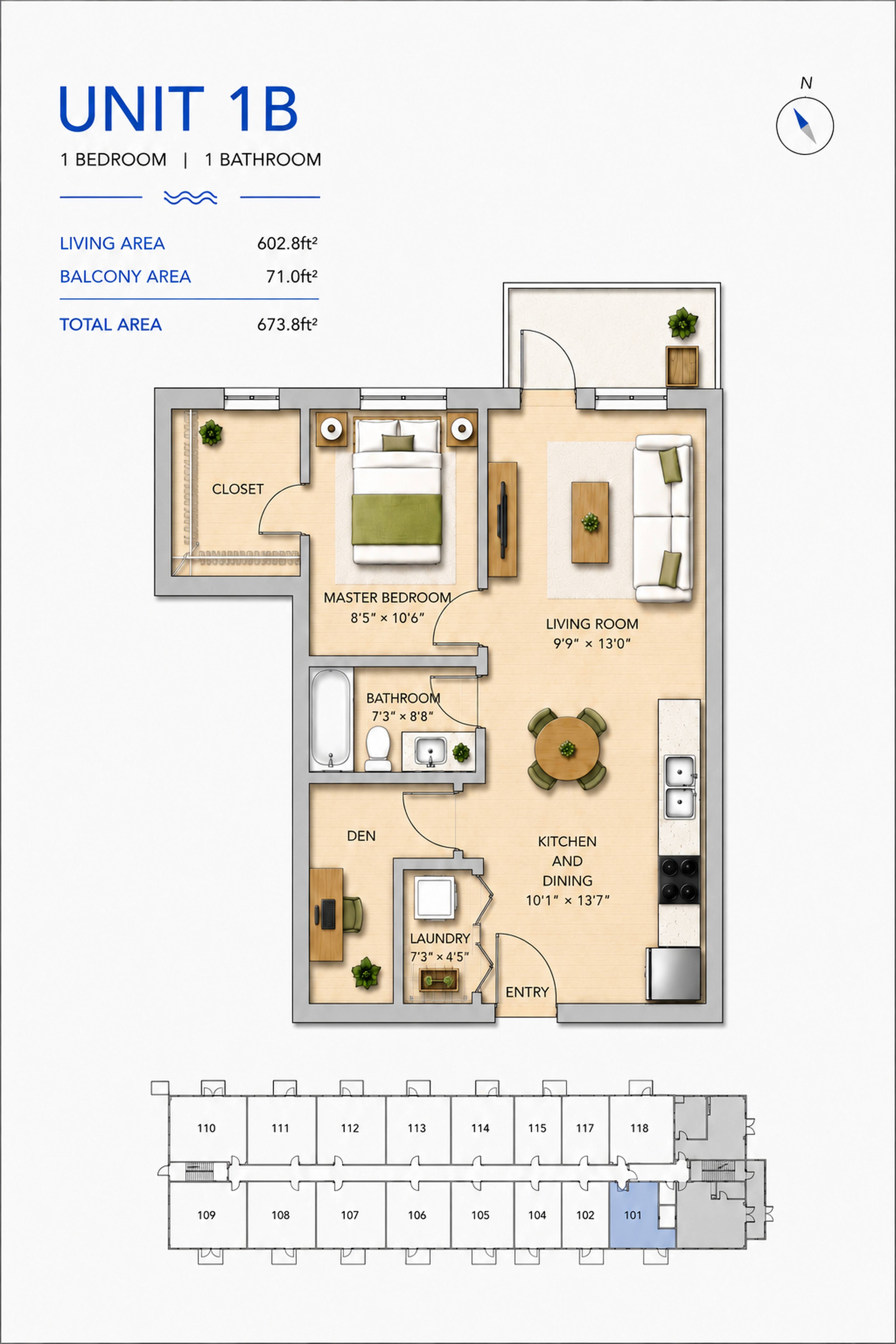 1 Bed  · 1 Bath for rent $1,900 / month