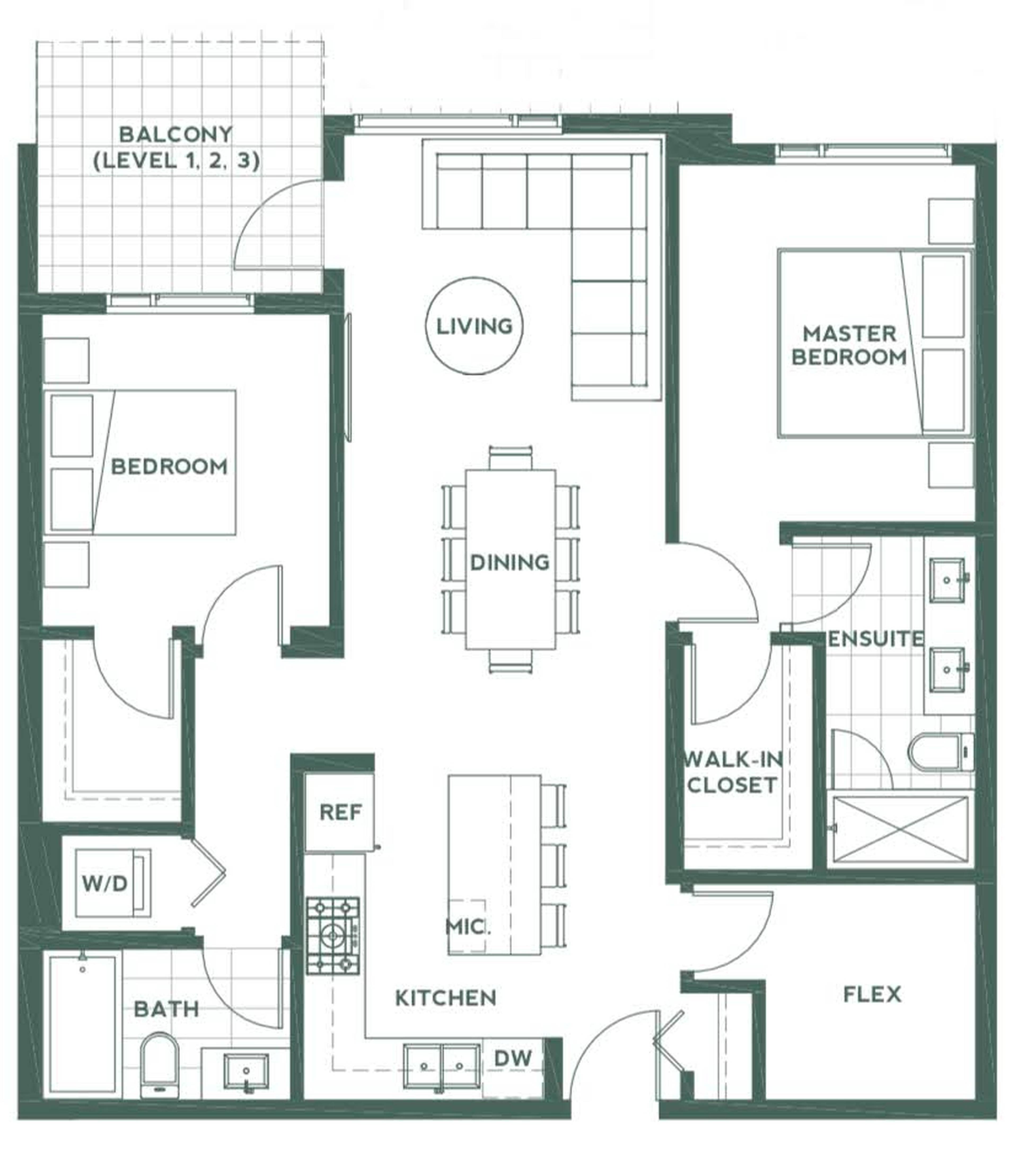 2 ch.  · 2 s. de bains for rent $3,850 / mois