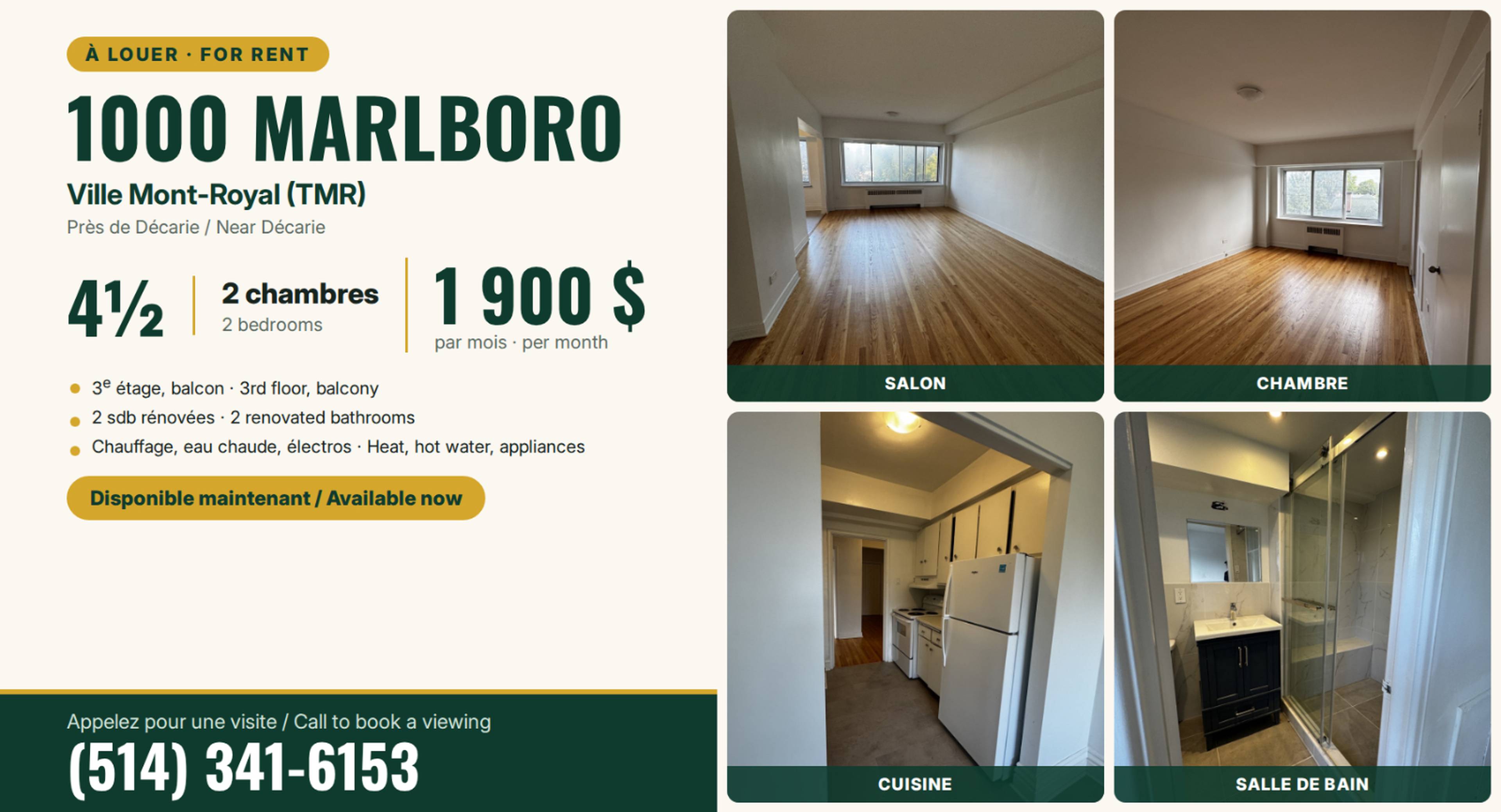 2 Bed  · 2 Bath for rent $1,900 / month