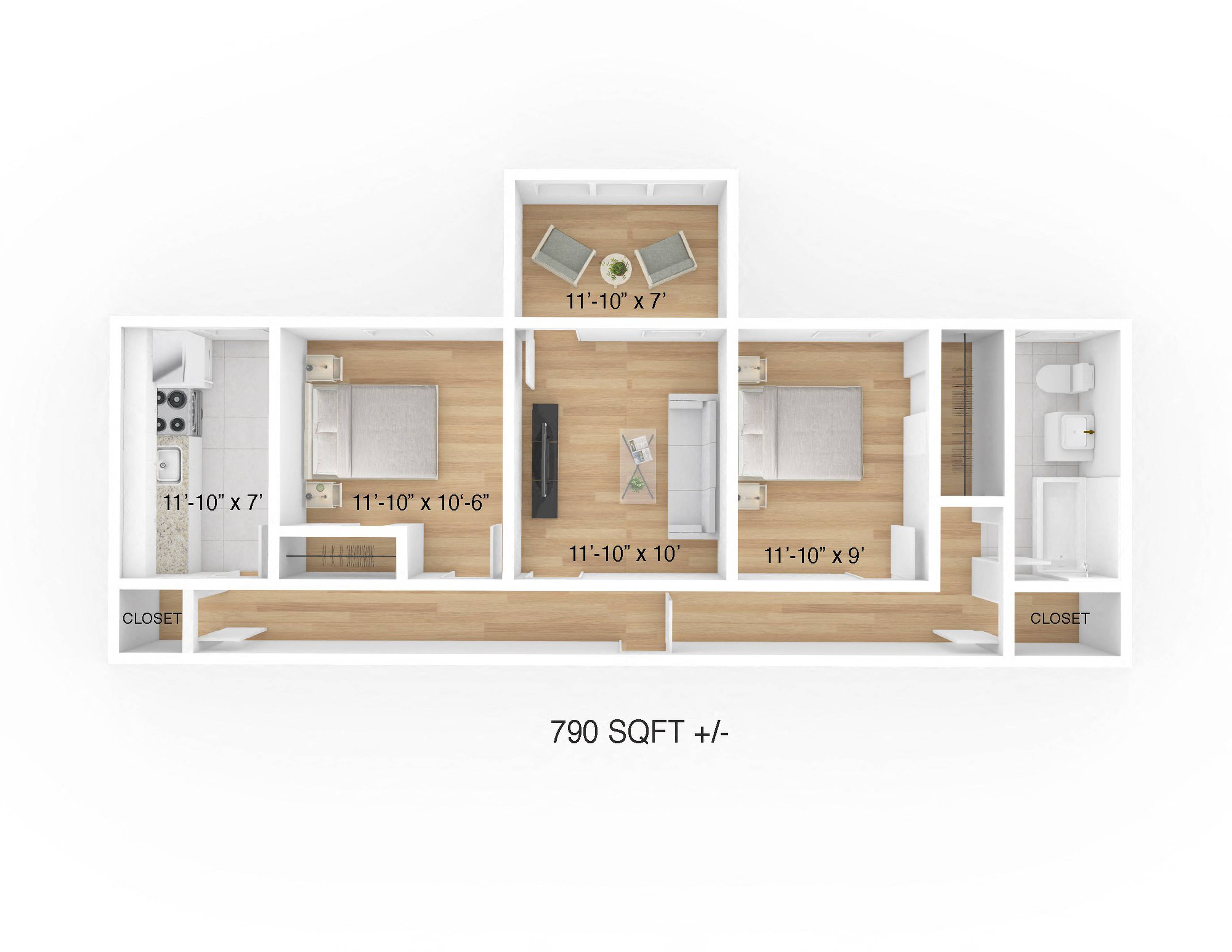 2 Bed  · 1 Bath for rent $1,499 / month