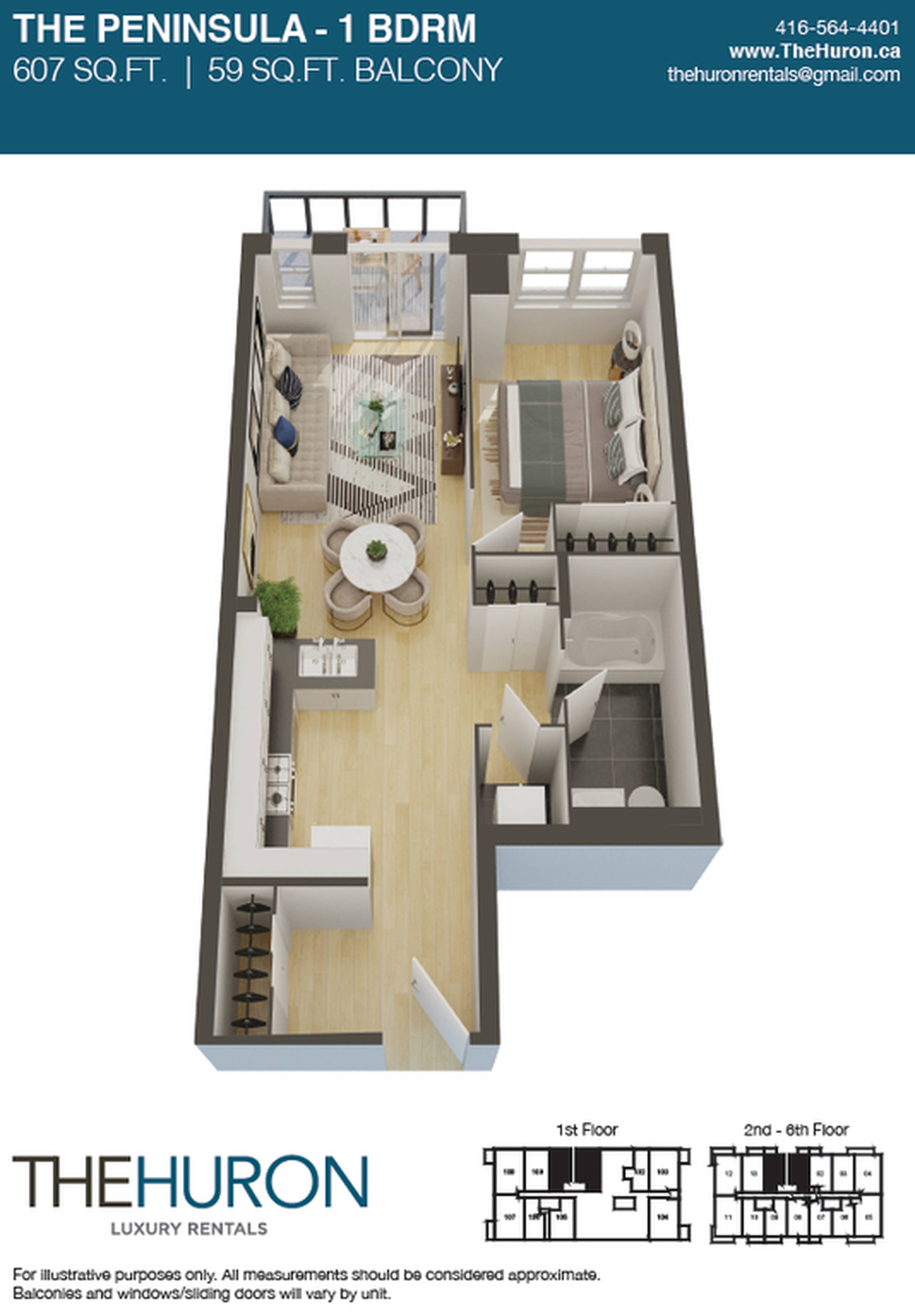 1 Bedroom 2475 Hurontario St, Mississauga, ON 1 Bedroom Apartment