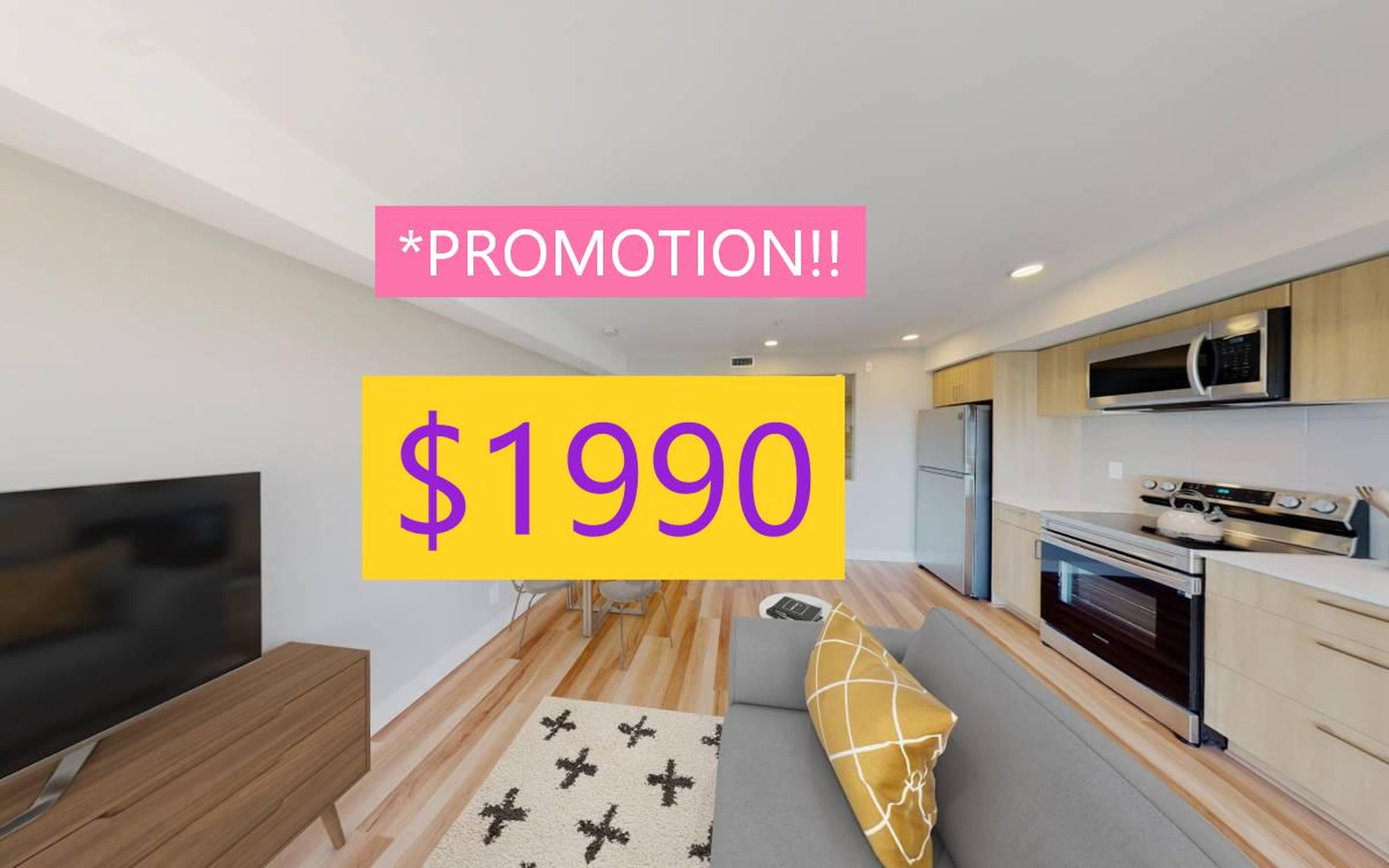 1 Bed  · 1 Bath for rent $1,990 / month