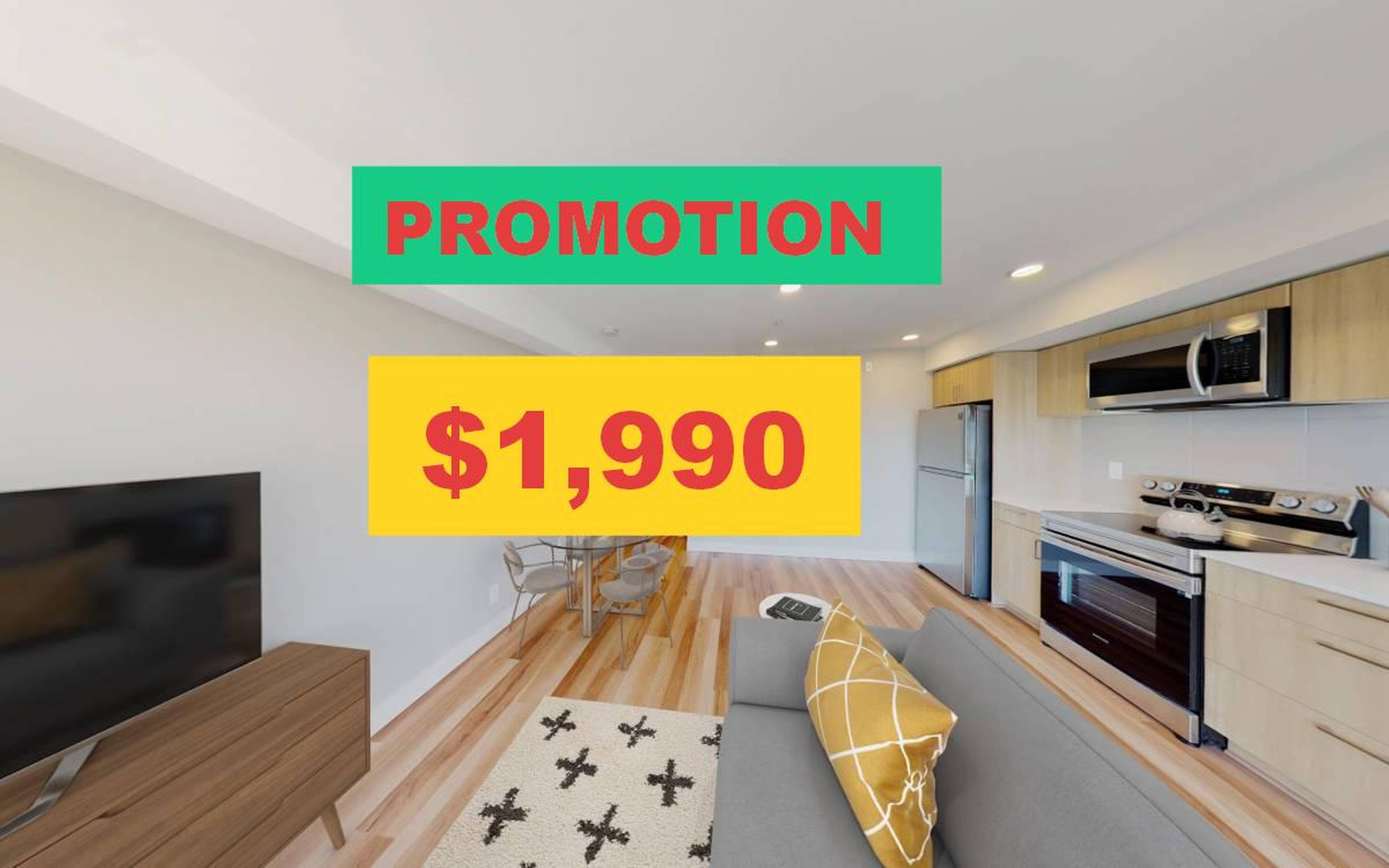 1 Bed  · 1 Bath for rent $1,990 / month