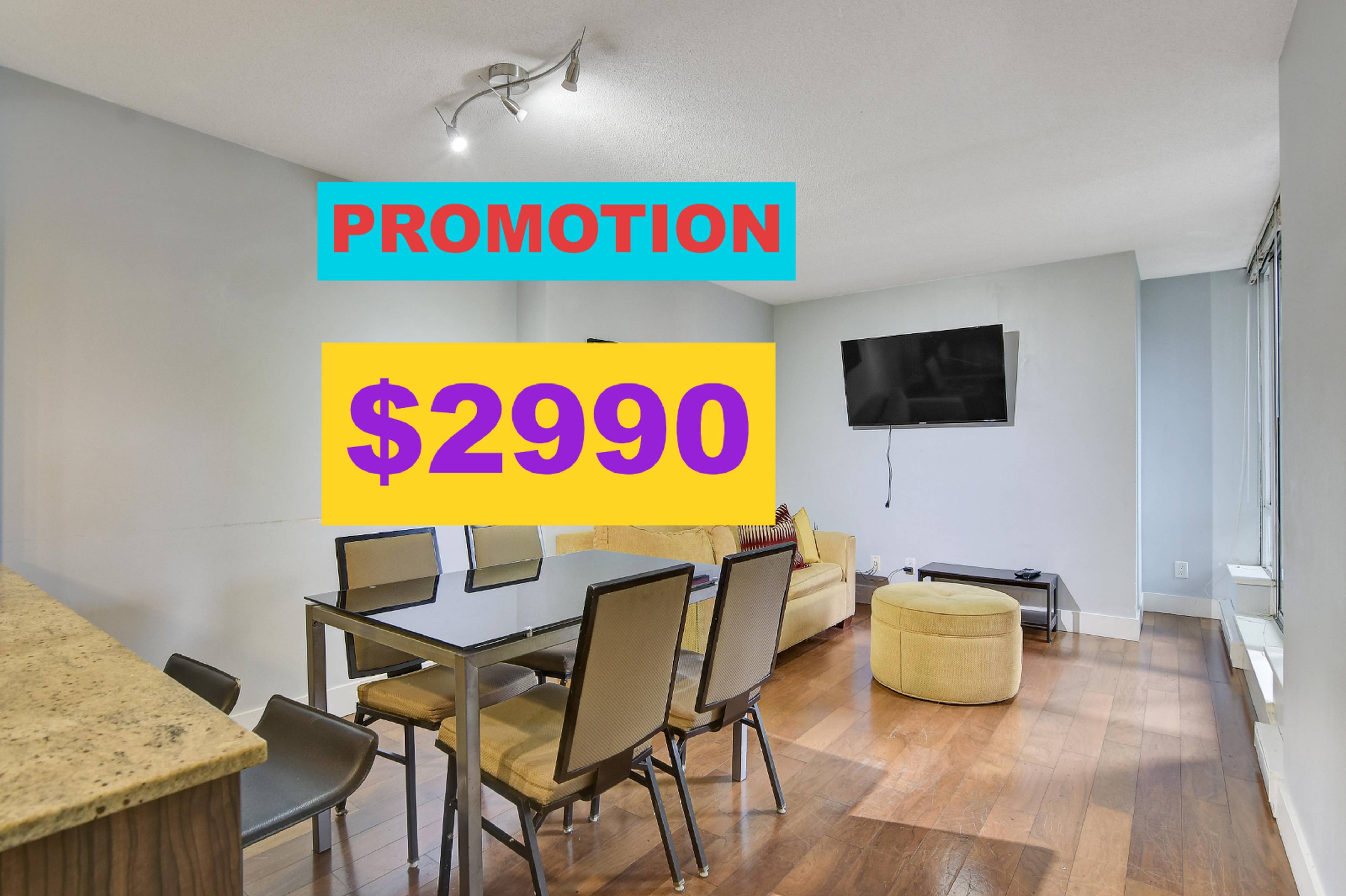 2 ch.  · 1 s. de bains for rent $2,990 / mois