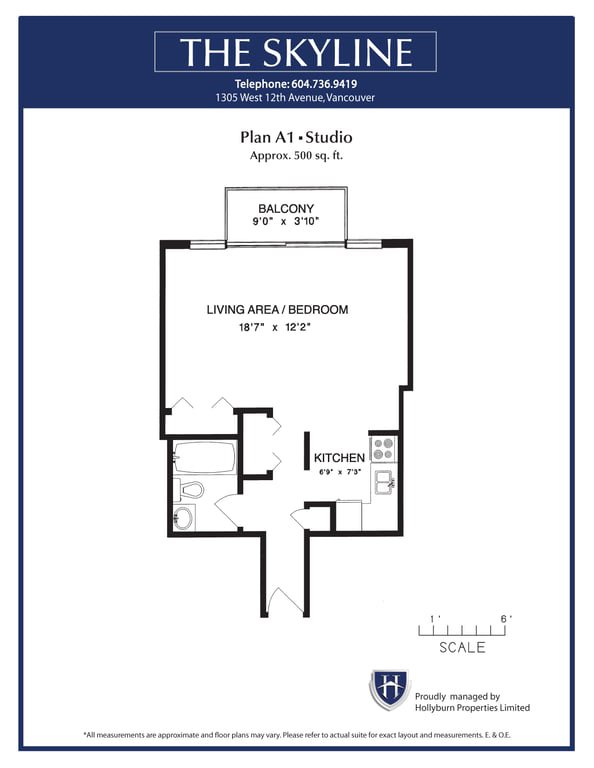 Studio Apartment for Rent - 1305 W 12th Ave, Vancouver, BC 2