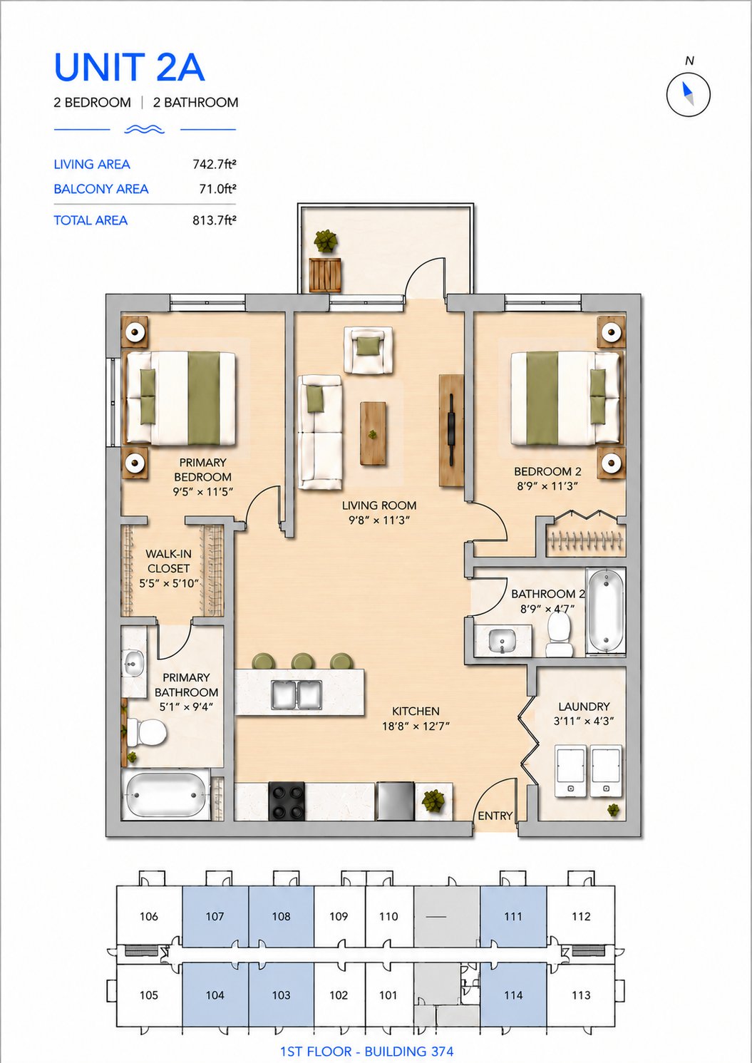2 Bedroom Apartment for Rent - 374 Clareview Station Dr NW, Edmonton, AB 3
