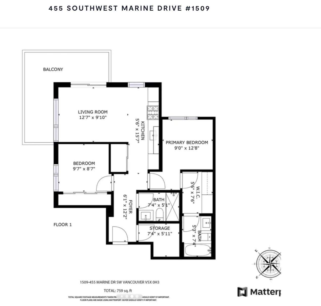 2 Bedroom Apartment for Rent - 455 SW Marine Dr, Vancouver, BC 2