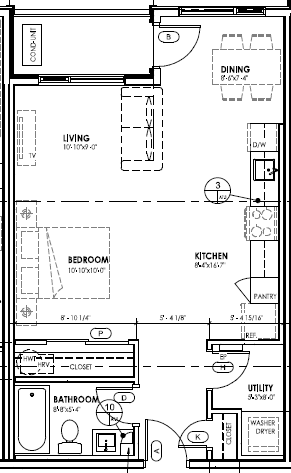 Studio Apartment for Rent - 305 Warner Street, Moncton, NB 5