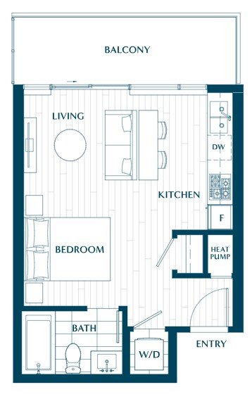 Studio Apartment for Rent - 9675 King George Blvd, Surrey, BC 5